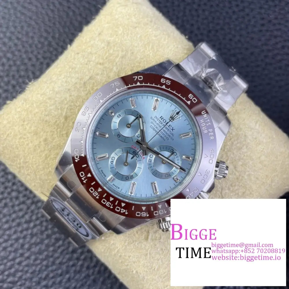 Daytona 116506 Ceramic Bezel Ice Blue Dial Diamond Marker Ss Bracelet Clean Factory Cf Sa4130 Rolex