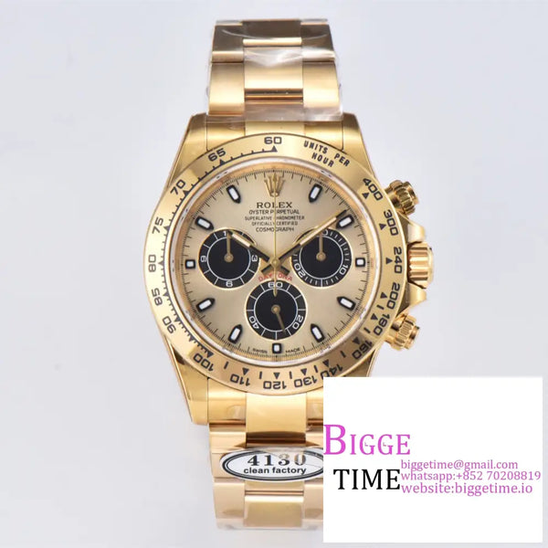 Daytona 116508 Gold Dial Black Subdials Yg Bracelet Clean Factory Cf Sa4130 Option1 Rolex