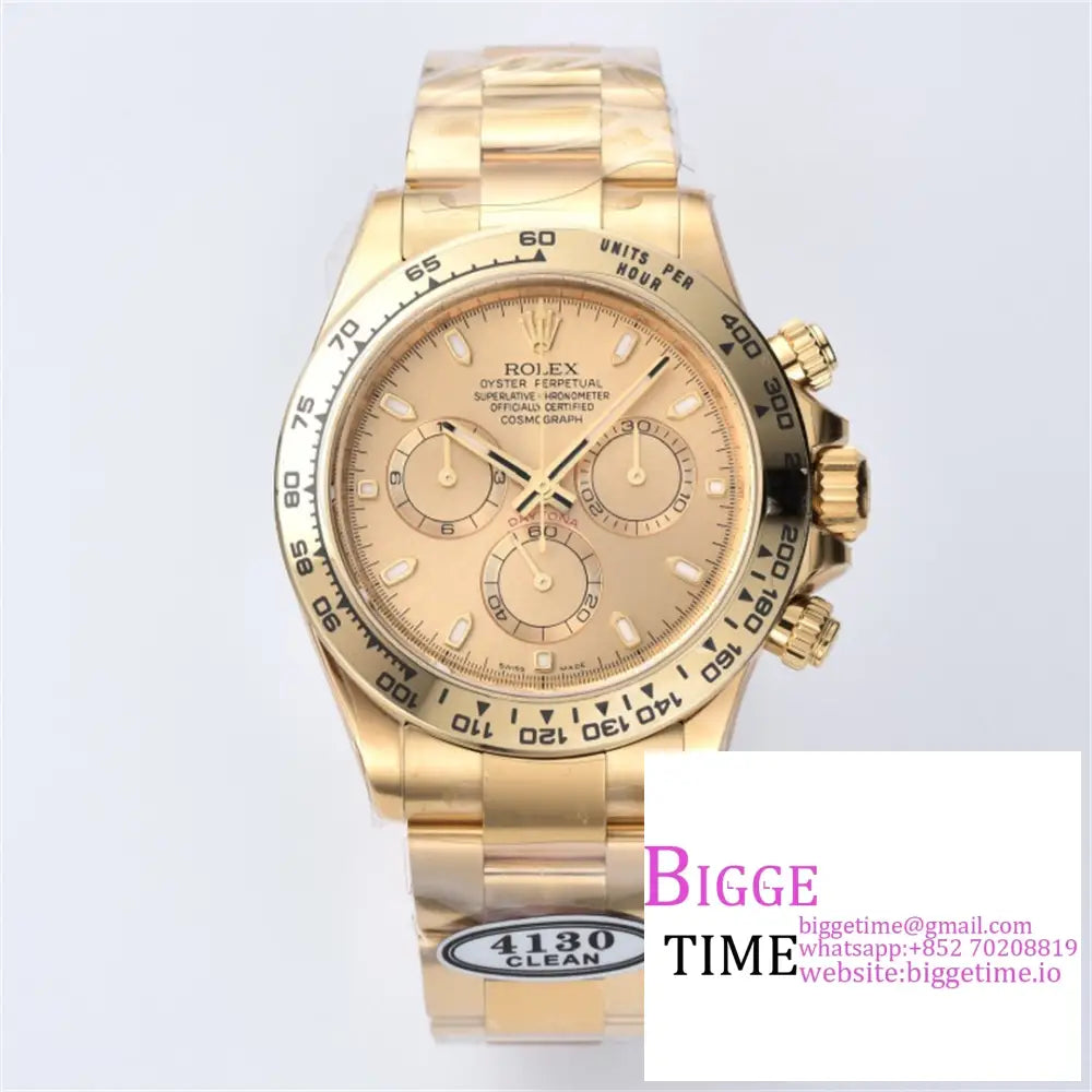 Daytona 116508 Yg Gold Dial Bracelet Clean Factory Cf Sa4130 Option1 Rolex