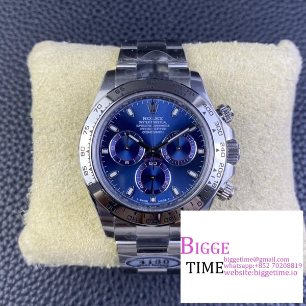 Daytona 116509 Blue Dial Ss Bracelet Clean Factory Cf Sa4130 Option1 Rolex