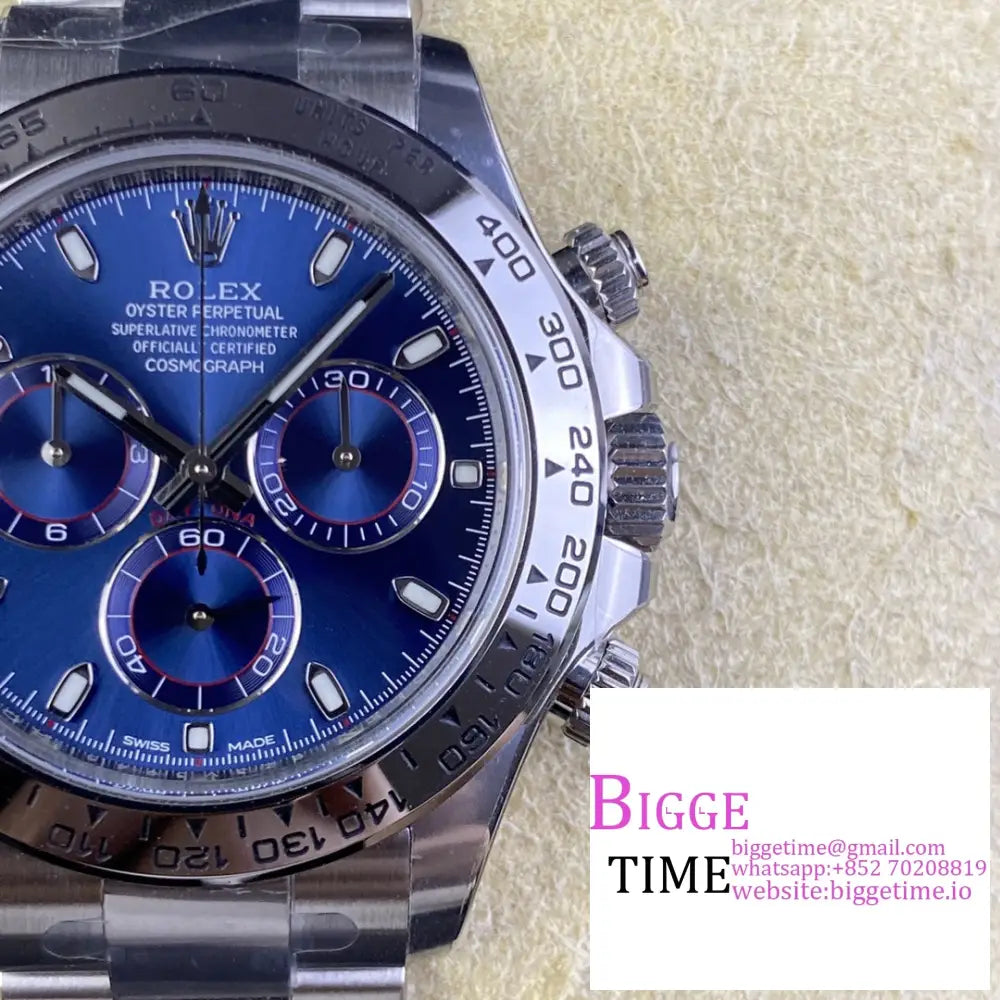 Daytona 116509 Blue Dial Ss Bracelet Clean Factory Cf Sa4130 Rolex