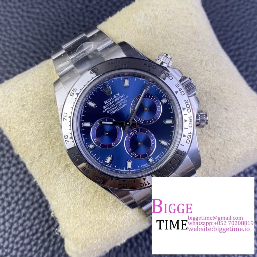 Daytona 116509 Blue Dial Ss Bracelet Clean Factory Cf Sa4130 Rolex