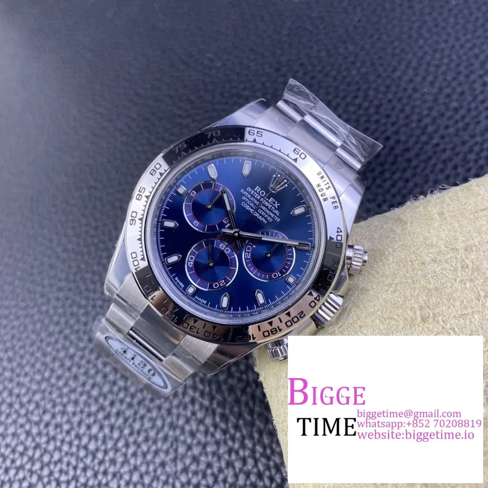 Daytona 116509 Blue Dial Ss Bracelet Clean Factory Cf Sa4130 Rolex