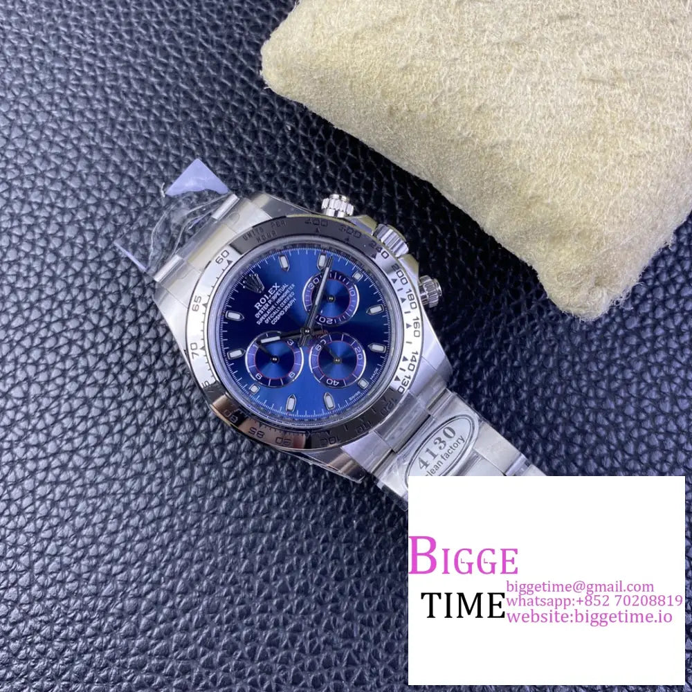 Daytona 116509 Blue Dial Ss Bracelet Clean Factory Cf Sa4130 Rolex