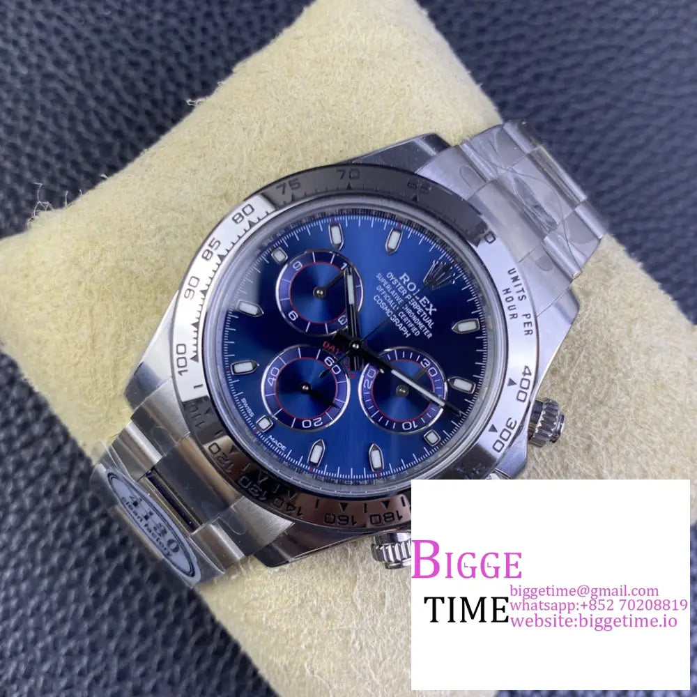 Daytona 116509 Blue Dial Ss Bracelet Clean Factory Cf Sa4130 Rolex