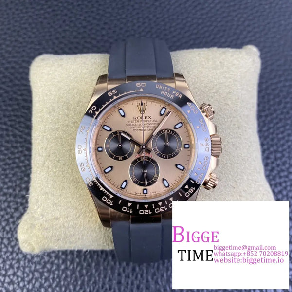 Daytona 116515Ln Rg Ceramic Bezel Pink Dial Oysterflex Strap Clean Factory Cf Sa4130 Option1 Rolex