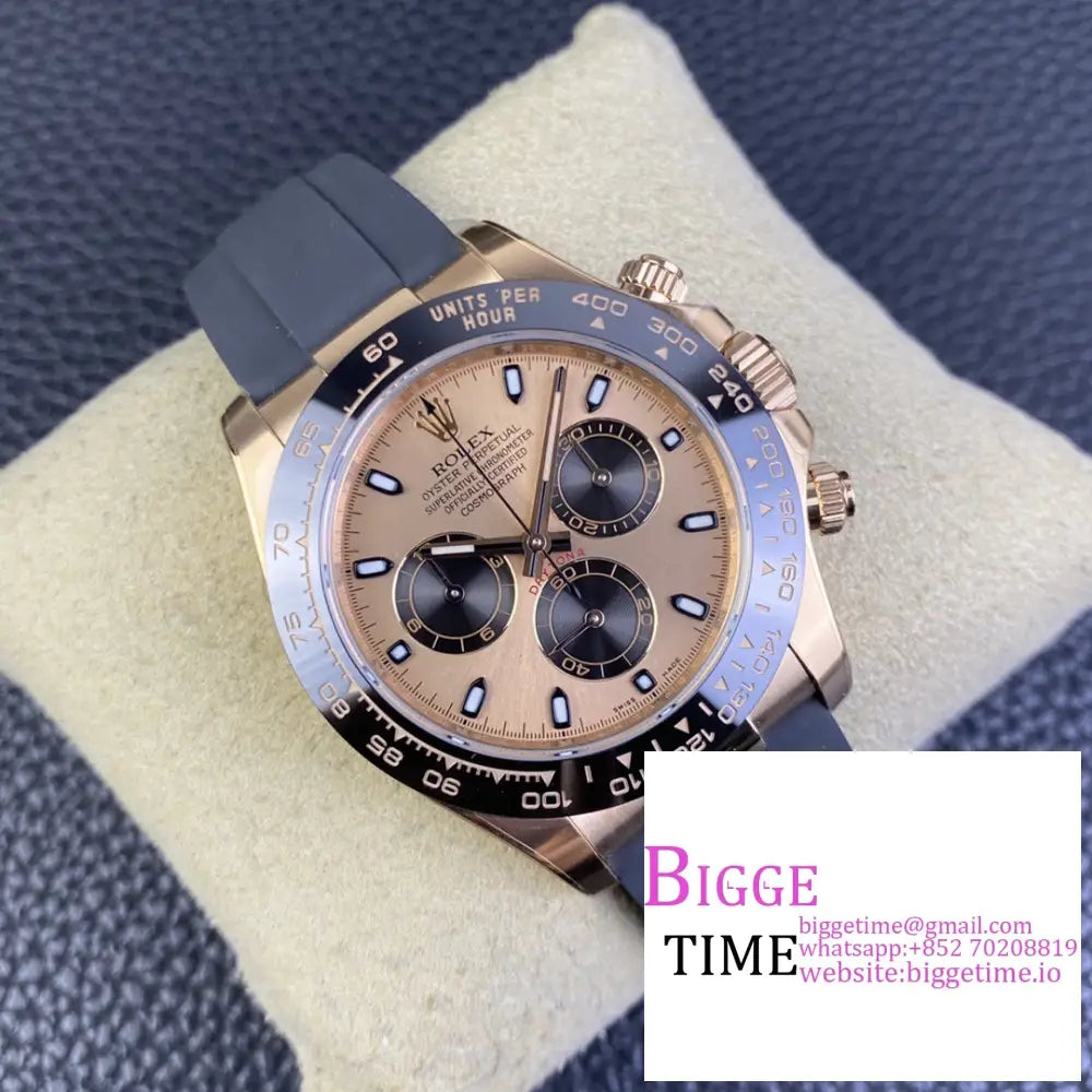 Daytona 116515Ln Rg Ceramic Bezel Pink Dial Oysterflex Strap Clean Factory Cf Sa4130 Rolex