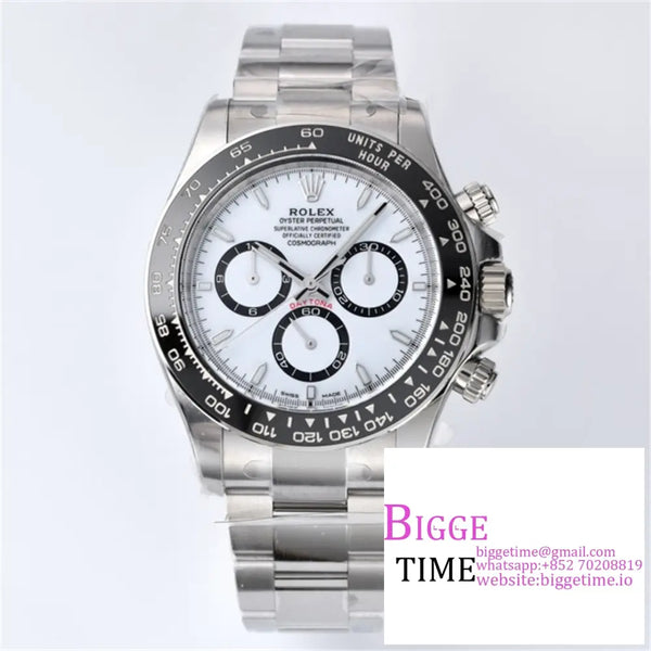 Daytona 126500 Ceramic Bezel White Dial Panda Ss Bracelet Clean Factory Cf Sa4131 Option1 Rolex