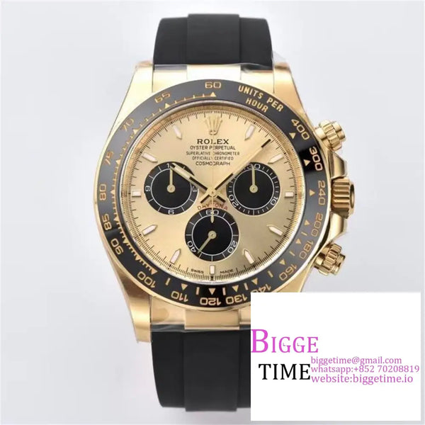 Daytona 126518 Yg Ceramic Bezel Gold Dial Oysterflex Strap Clean Factory Cf Sa4131 Option1 Rolex