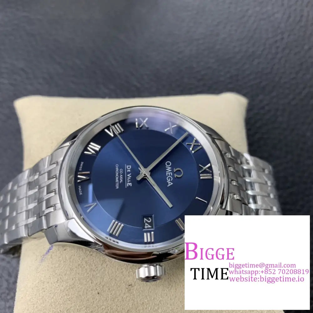 De Ville Hour Vision 41Mm Blue Dial Ss Bracelet Vsf A8500 Omega