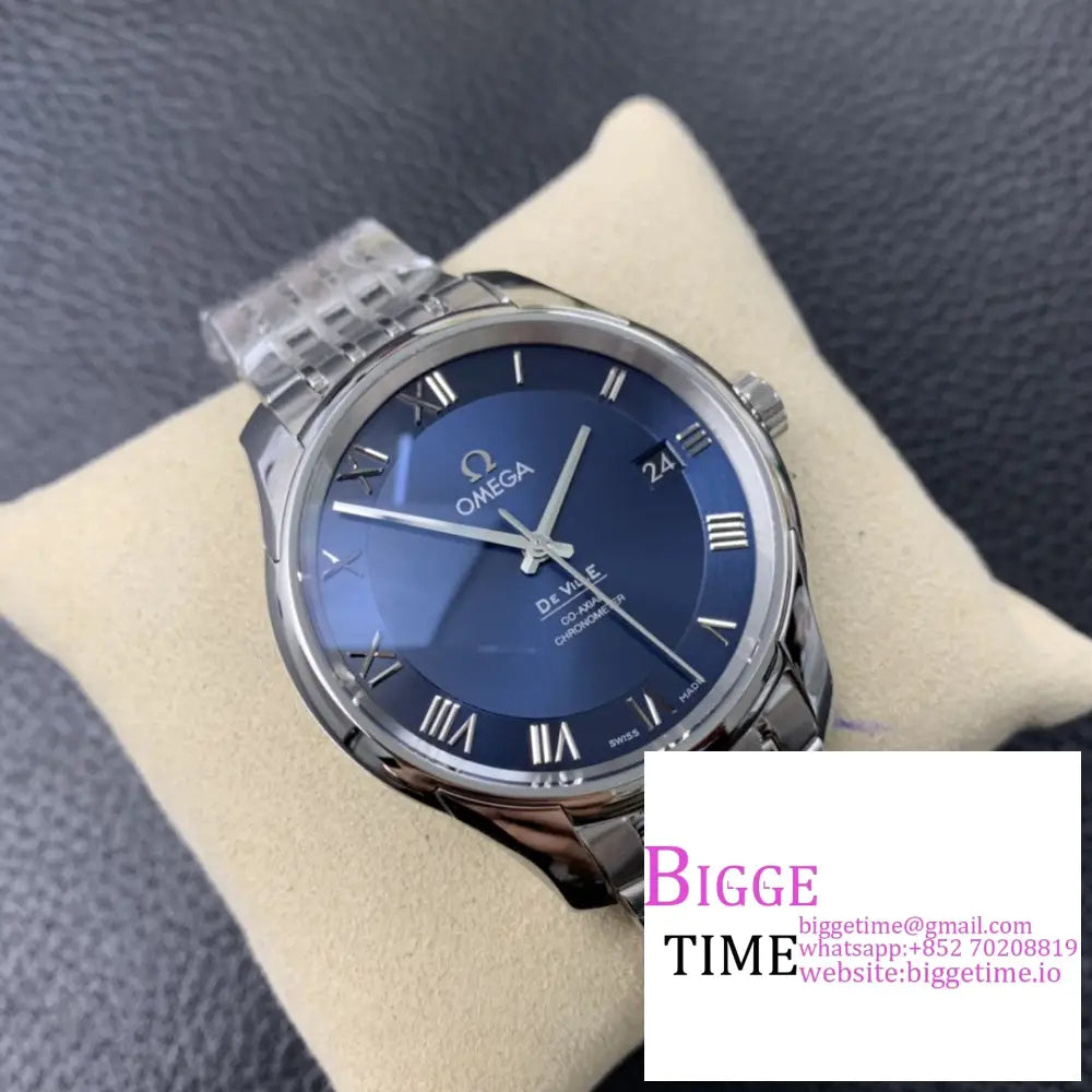 De Ville Hour Vision 41Mm Blue Dial Ss Bracelet Vsf A8500 Omega