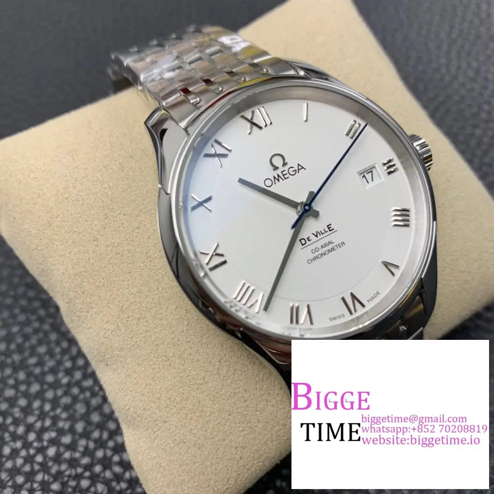 De Ville Hour Vision 41Mm White Dial Ss Bracelet Vsf A8500 Omega