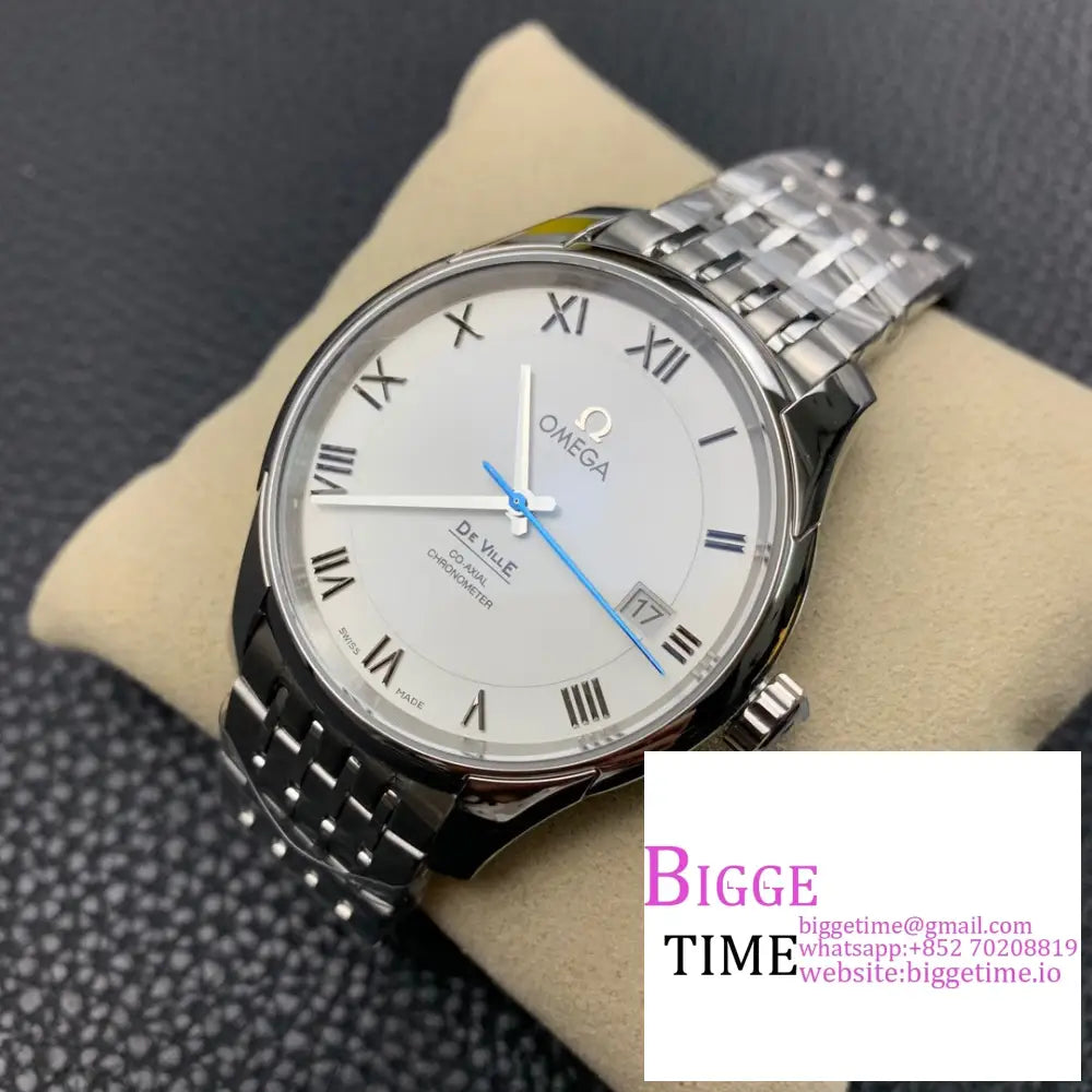 De Ville Hour Vision 41Mm White Dial Ss Bracelet Vsf A8500 Omega