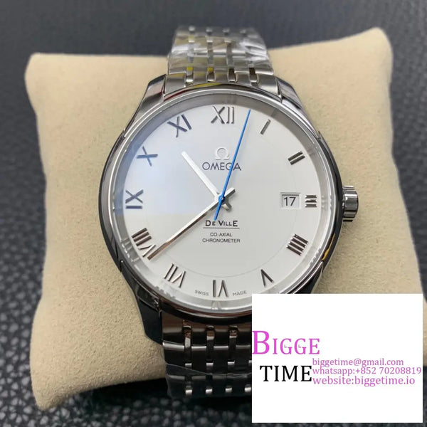 De Ville Hour Vision 41Mm White Dial Ss Bracelet Vsf A8500 Option1 Omega