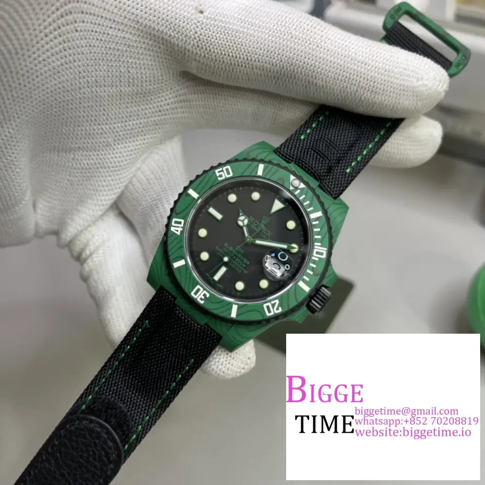 Diw Submariner 40Mm Green Bezel Black Dial Nylon Strap Vsf Vs3135 Rolex