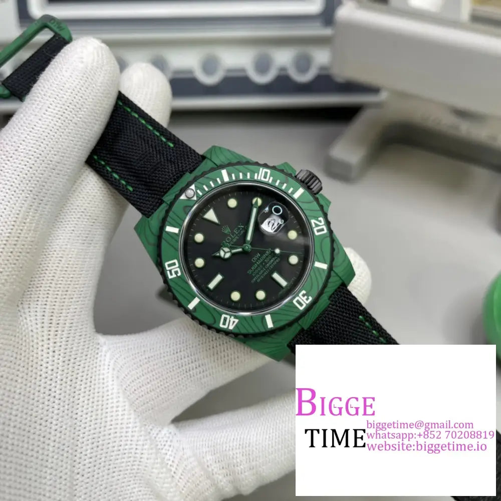 Diw Submariner 40Mm Green Bezel Black Dial Nylon Strap Vsf Vs3135 Rolex