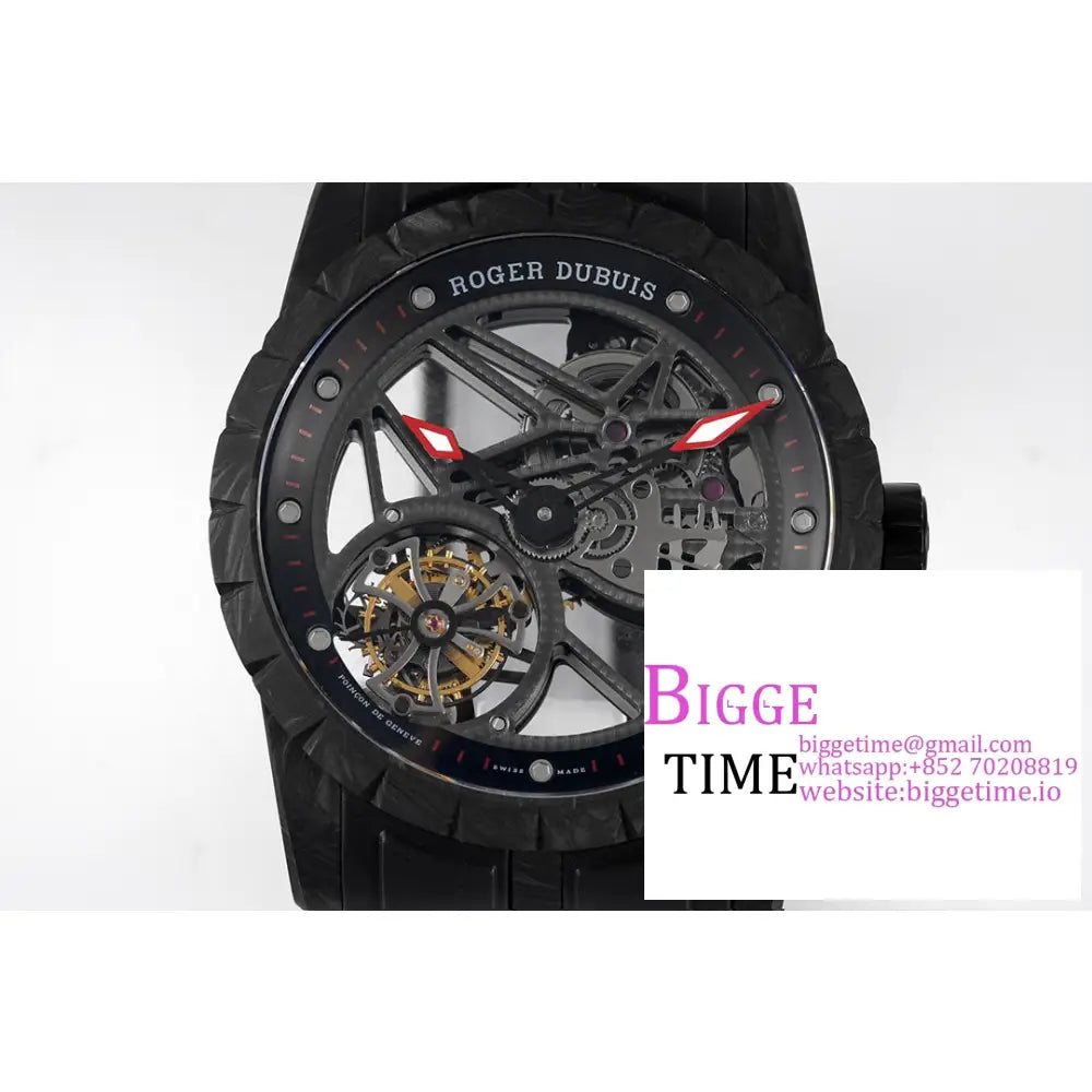 Excalibur Tourbillon 45M Black Openwork Rubber Strap Jbf Tourb Roger Dubuis