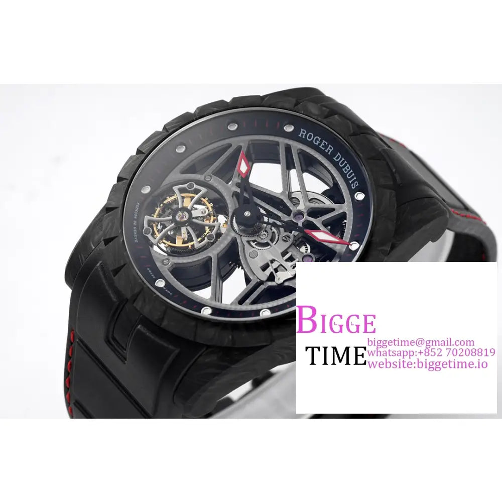 Excalibur Tourbillon 45M Black Openwork Rubber Strap Jbf Tourb Roger Dubuis