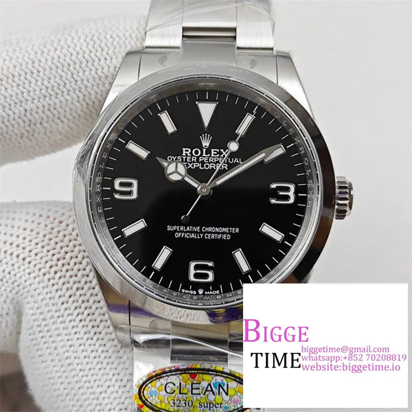 Explorer I 36Mm 124270 Black Dial Ss Bracelet Clean Factory Cf Vr3230 Option1 Rolex