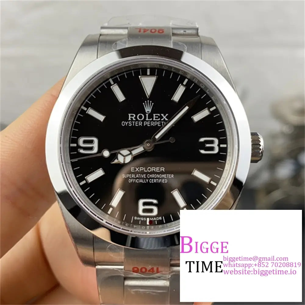 Explorer I 39Mm 214270 Black Dial Ss Bracelet Gmf Vr3230 Option1 Rolex