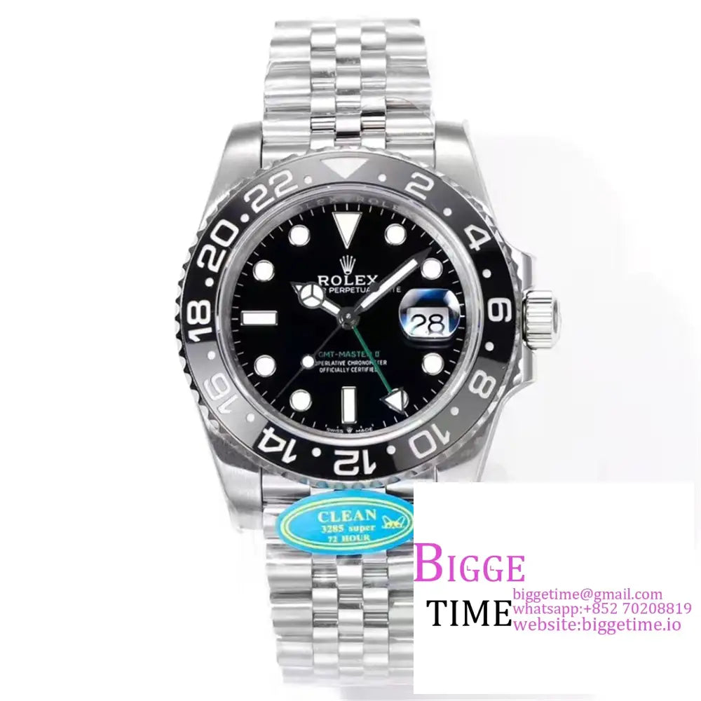 Gmt-Master Ii 116710 Ln 904L Black Ceramic Bezel Jubilee Bracelet Clean Factory Cf Vr3186 Option1