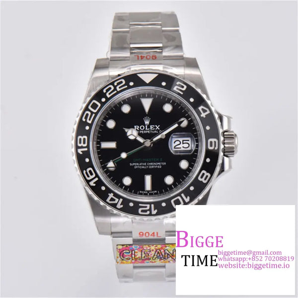 Gmt-Master Ii 116710 Ln 904L Black Ceramic Bezel Oyster Bracelet Clean Factory Cf Vr3186 Option1