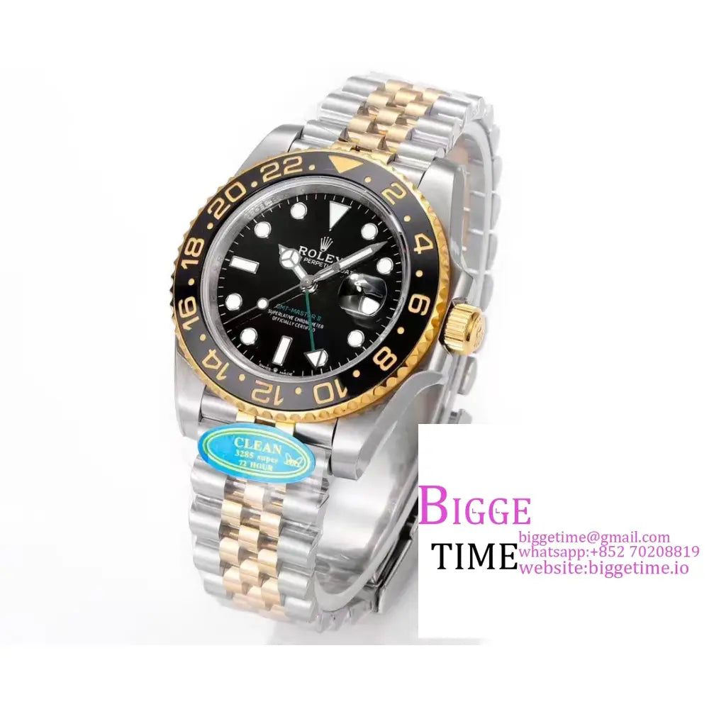 Gmt-Master Ii 116713 Ln 904L Black Ceramic Bezel Yg/Ss Jubilee Bracelet Clean Factory Cf Vr3186