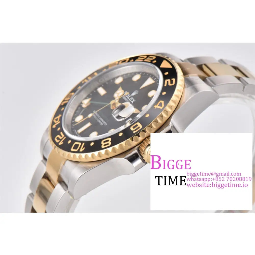 Gmt-Master Ii 116713 Ln 904L Black Ceramic Bezel Yg/Ss Oyster Bracelet Clean Factory Cf Vr3186 Rolex