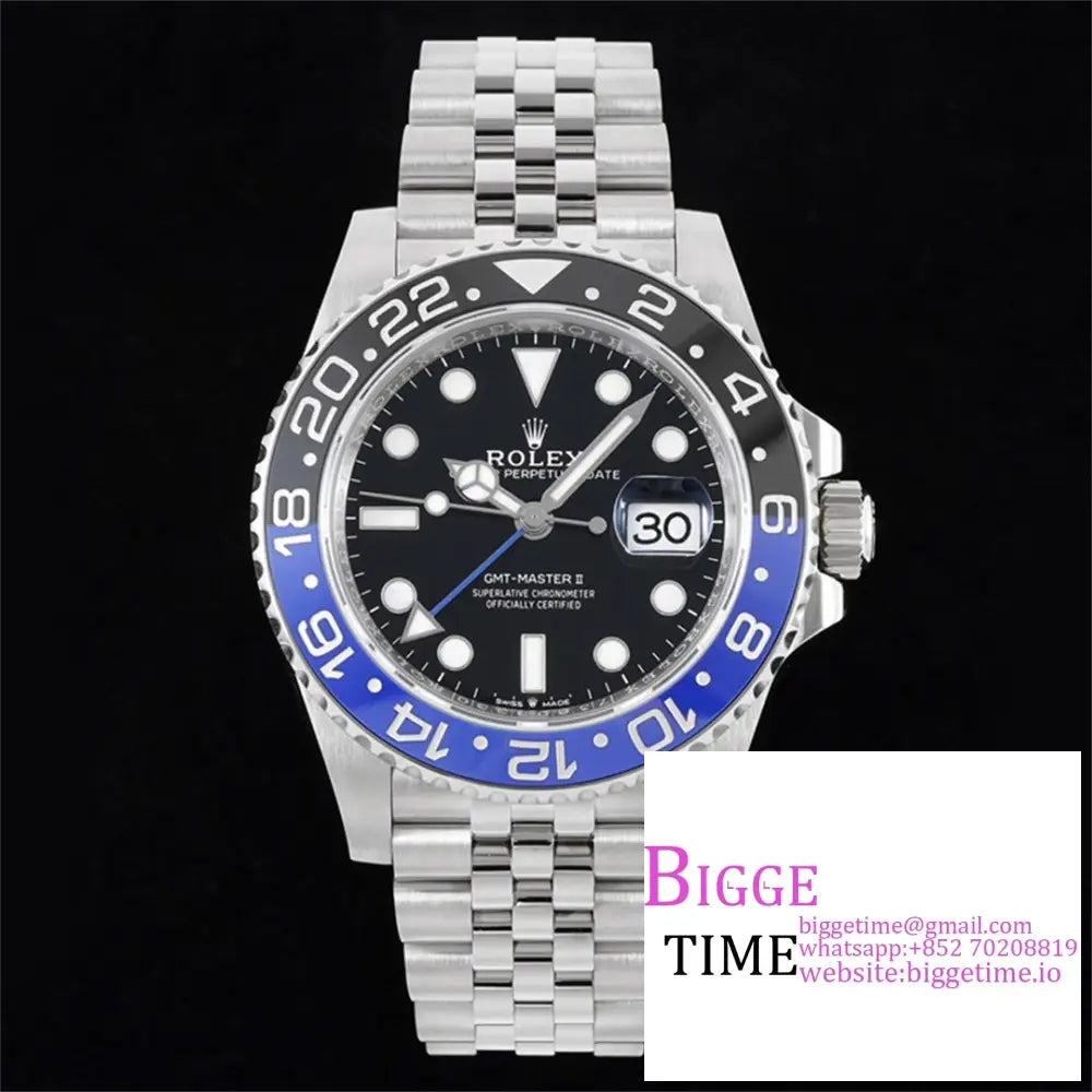 Gmt-Master Ii 126710 Blnr 904L Black/Blue Ceramic Bezel Jubilee Bracelet C + F Dd3285 Option1 Rolex