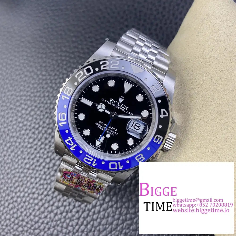 Gmt-Master Ii 126710 Blnr 904L Black/Blue Ceramic Bezel Jubilee Bracelet Clean Factory Cf Dd3285