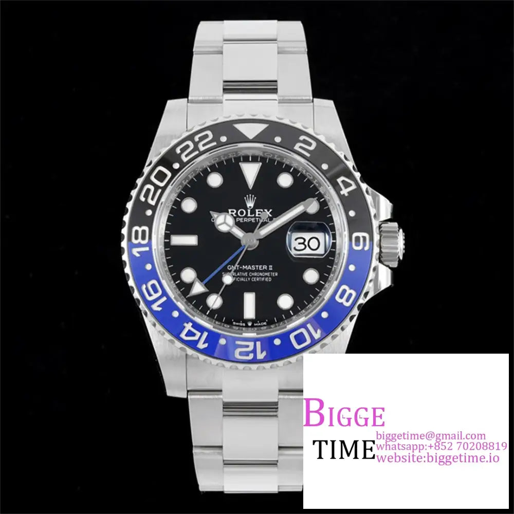 Gmt-Master Ii 126710 Blnr 904L Black/Blue Ceramic Bezel Oyster Bracelet C + F Dd3285 Option1 Rolex