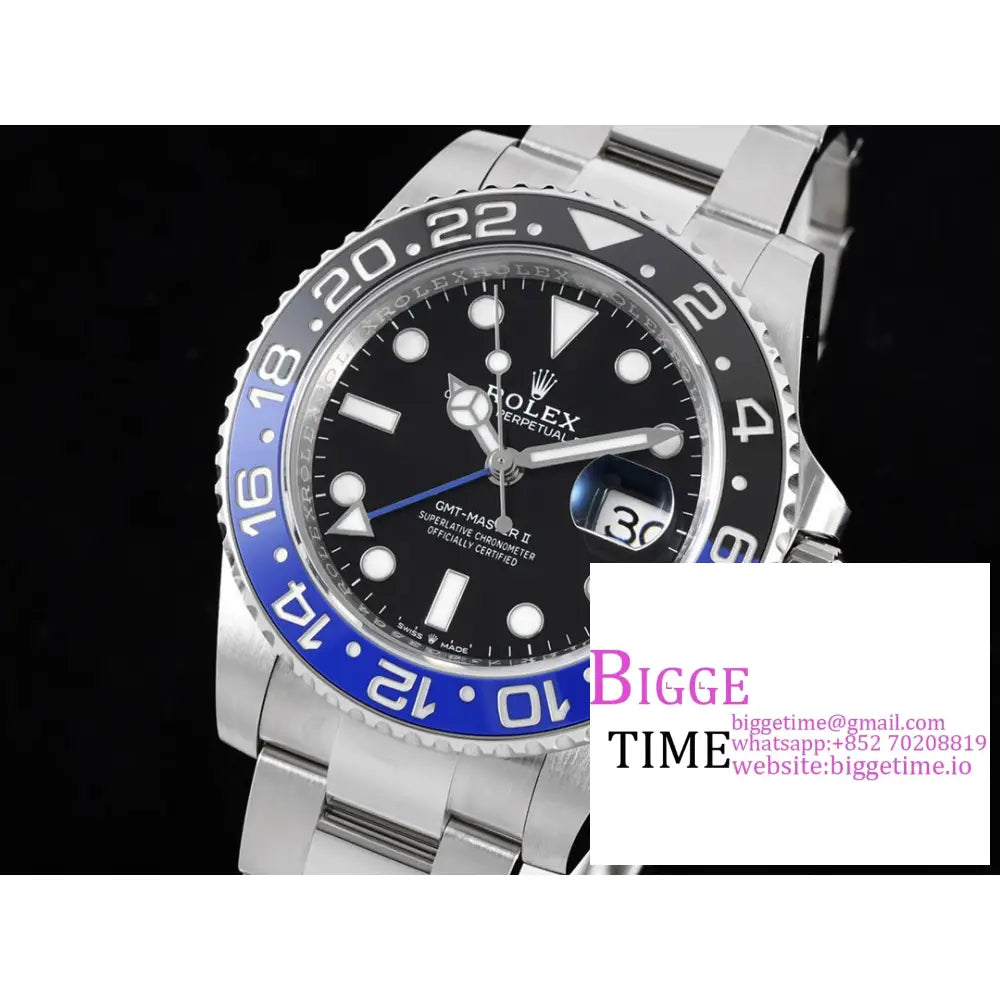 Gmt-Master Ii 126710 Blnr 904L Black/Blue Ceramic Bezel Oyster Bracelet C + F Dd3285 Rolex