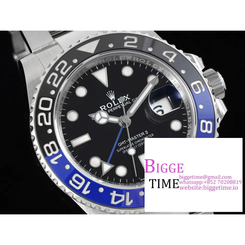 Gmt-Master Ii 126710 Blnr 904L Black/Blue Ceramic Bezel Oyster Bracelet C + F Dd3285 Rolex