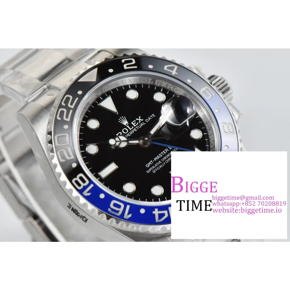 Gmt-Master Ii 126710 Blnr 904L Black/Blue Ceramic Bezel Oyster Bracelet Clean Factory Cf Dd3285