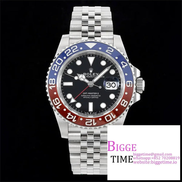 Gmt-Master Ii 126710 Blro 904L Blue/Red Ceramic Bezel Jubilee Bracelet C + F Dd3285 Option1 Rolex