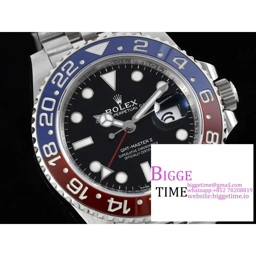 Gmt-Master Ii 126710 Blro 904L Blue/Red Ceramic Bezel Jubilee Bracelet C + F Dd3285 Rolex