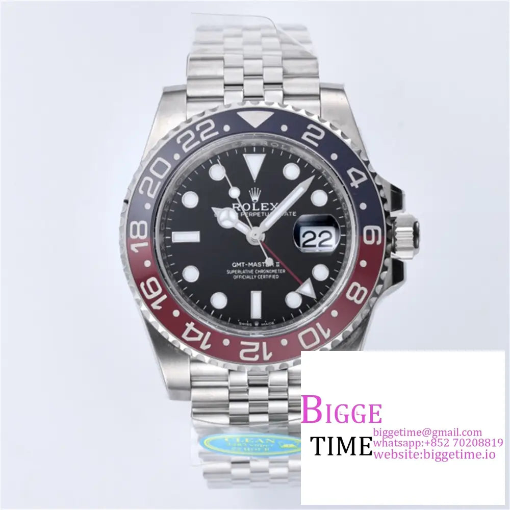 Gmt-Master Ii 126710 Blro 904L Blue/Red Ceramic Bezel Jubilee Bracelet Clean Factory Cf V3 Dd3285