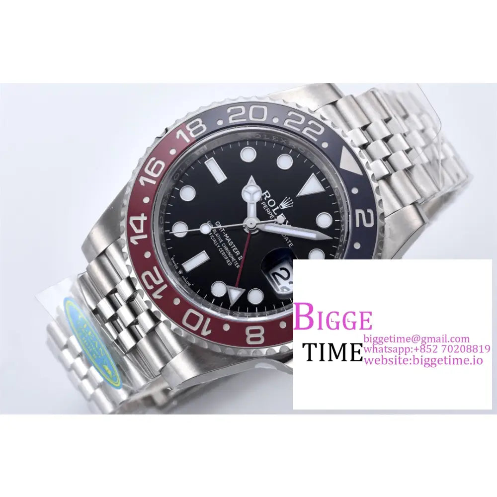 Gmt-Master Ii 126710 Blro 904L Blue/Red Ceramic Bezel Jubilee Bracelet Clean Factory Cf V3 Dd3285