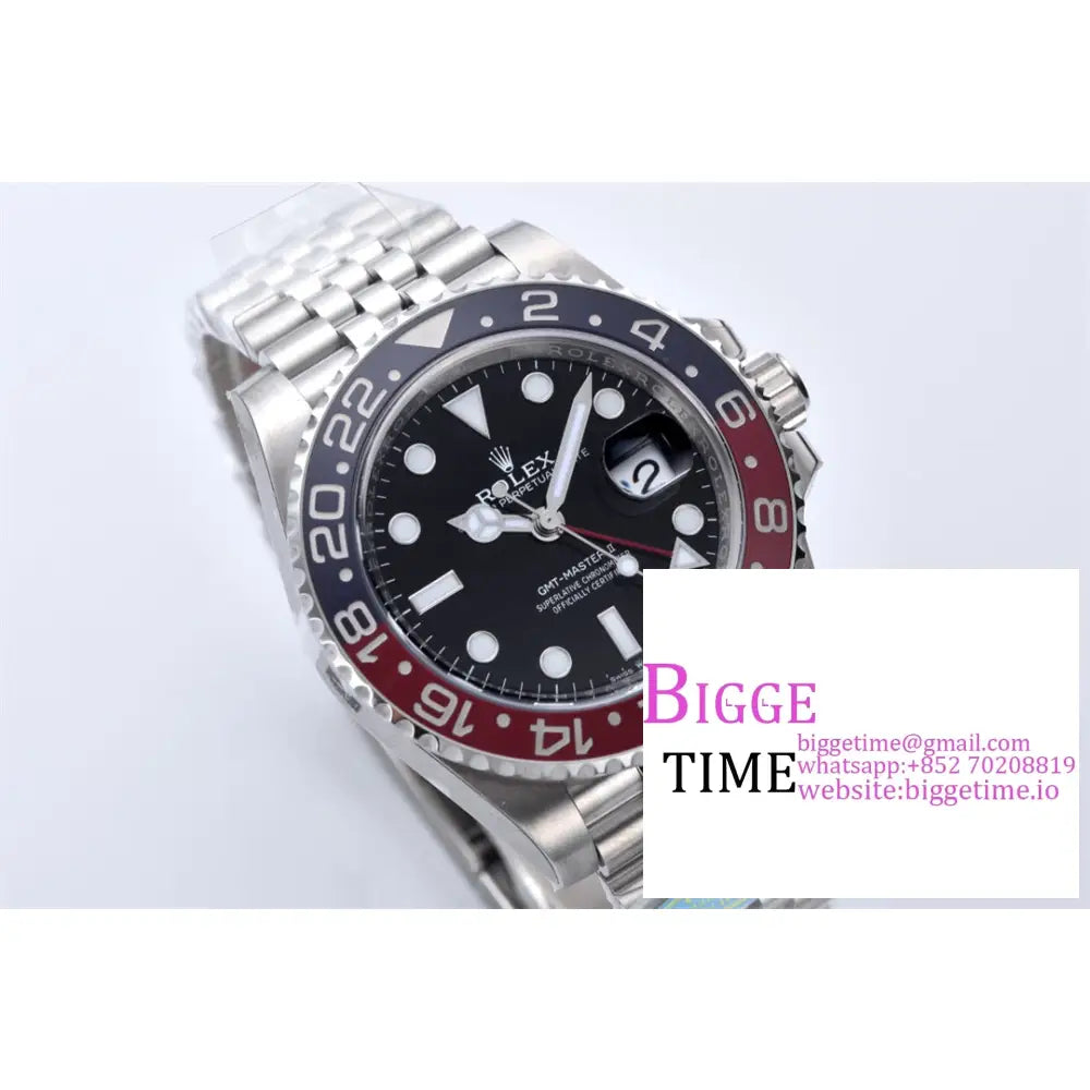 Gmt-Master Ii 126710 Blro 904L Blue/Red Ceramic Bezel Jubilee Bracelet Clean Factory Cf V3 Dd3285