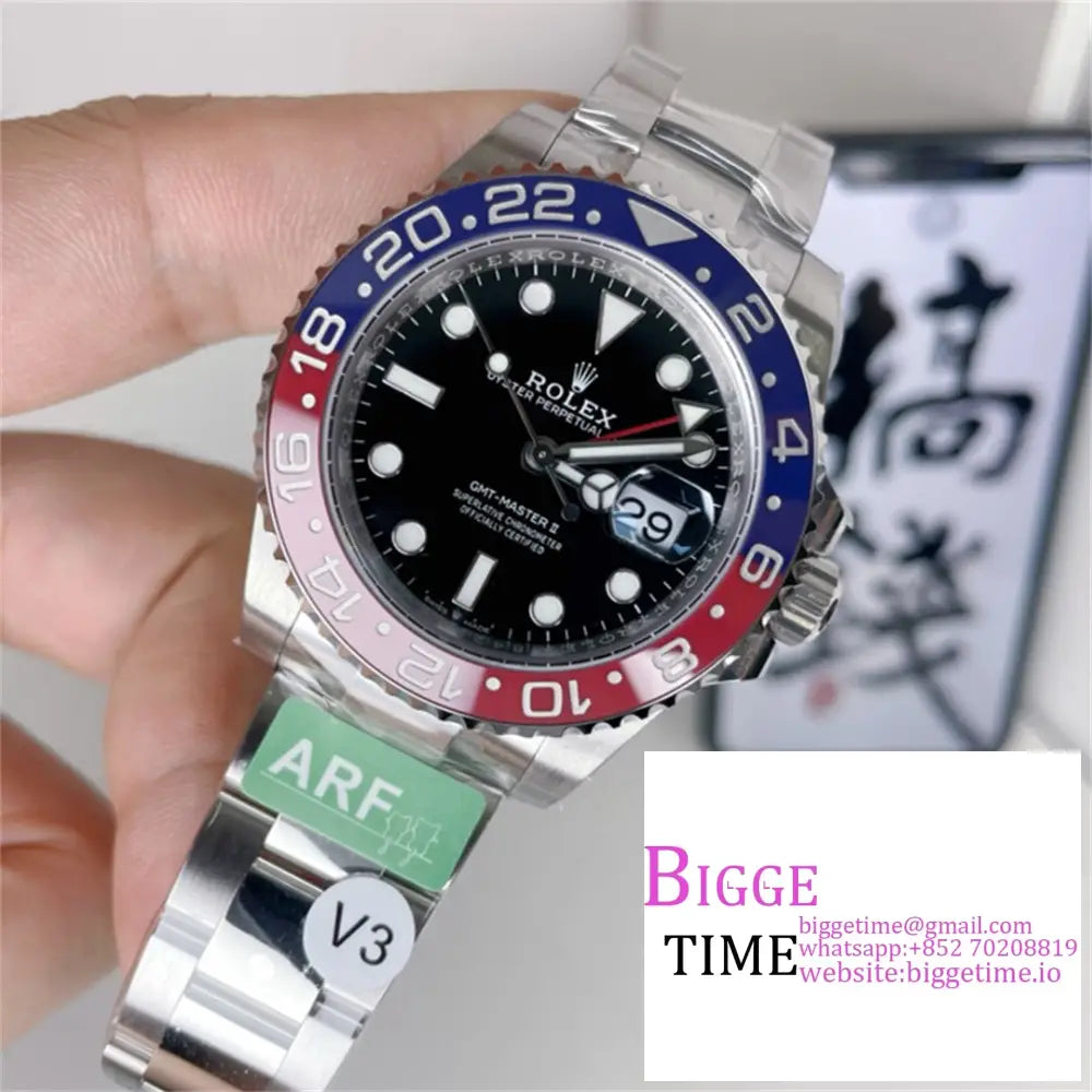 Gmt-Master Ii 126710 Blro 904L Blue/Red Ceramic Bezel Oyster Bracelet Arf Sh3285 Option1 Rolex