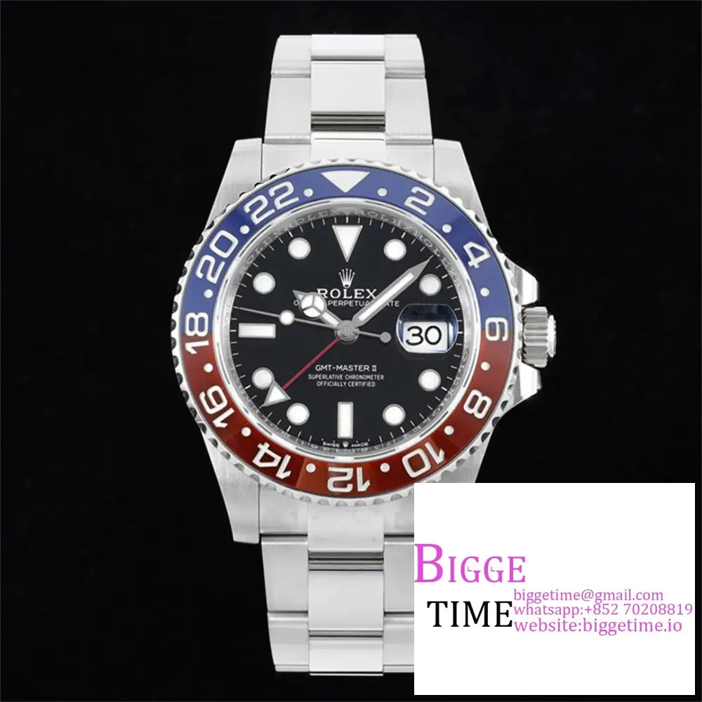 Gmt-Master Ii 126710 Blro 904L Blue/Red Ceramic Bezel Oyster Bracelet C + F Dd3285 Option1 Rolex