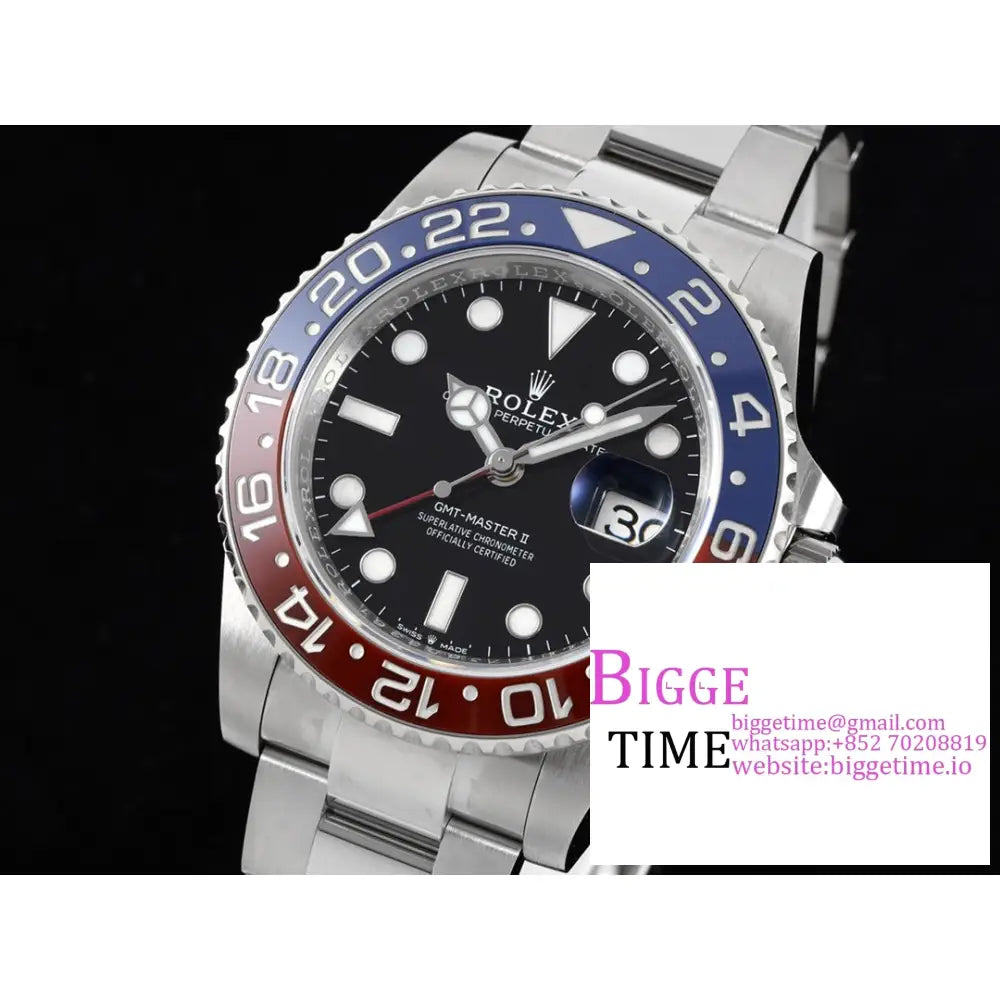 Gmt-Master Ii 126710 Blro 904L Blue/Red Ceramic Bezel Oyster Bracelet C + F Dd3285 Rolex