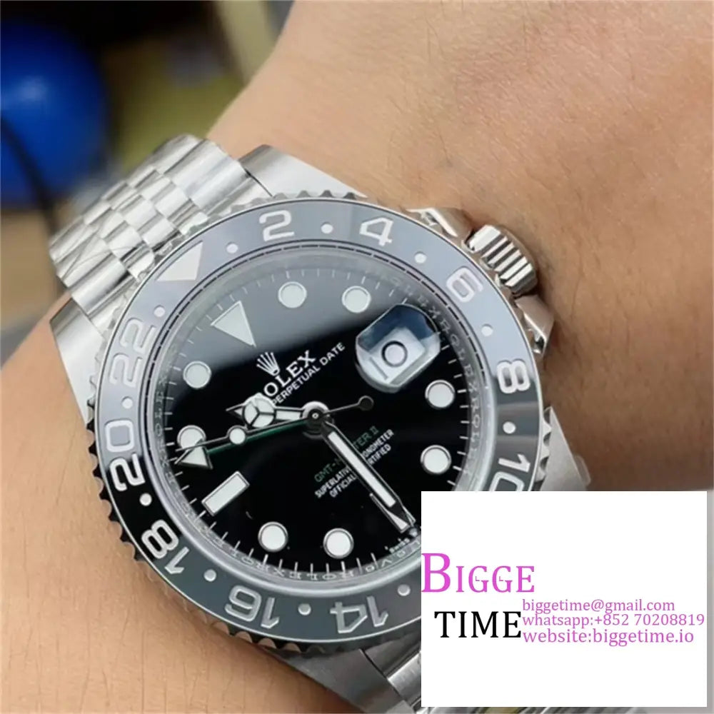 Gmt-Master Ii 126710 Grnr 904L Black/Grey Ceramic Bezel Jubilee Bracelet Arf Sh3285 Option1 Rolex