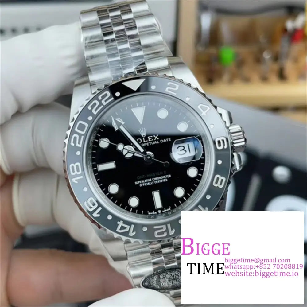 Gmt-Master Ii 126710 Grnr 904L Black/Grey Ceramic Bezel Jubilee Bracelet Clean Factory Cf Dd3285