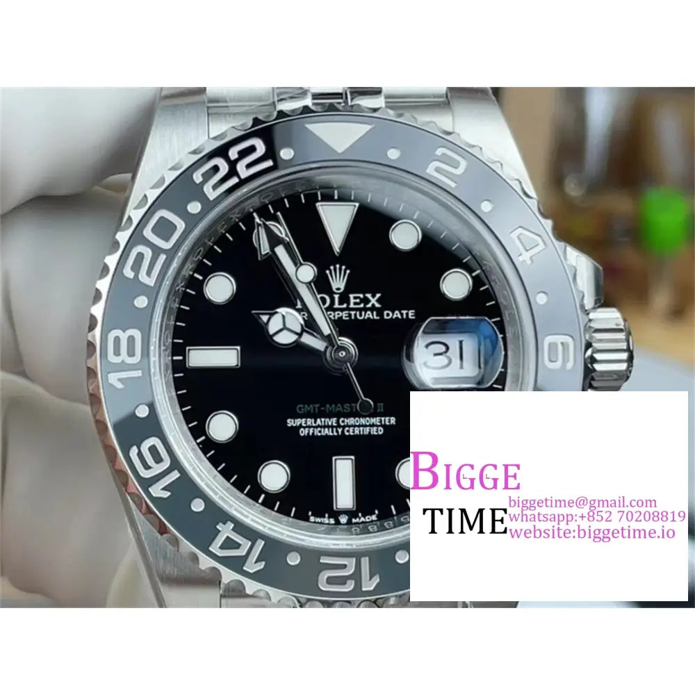 Gmt-Master Ii 126710 Grnr 904L Black/Grey Ceramic Bezel Jubilee Bracelet Clean Factory Cf Dd3285