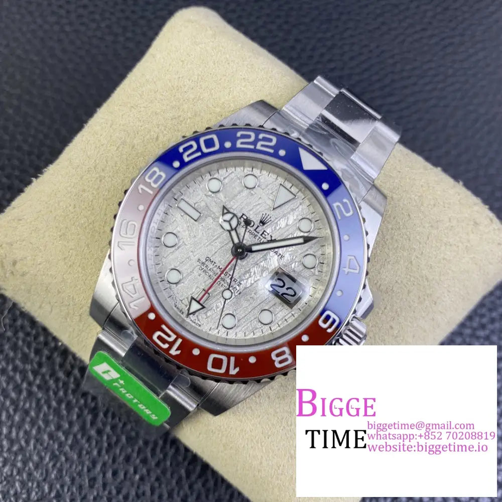 Gmt-Master Ii 126719Blro 904L Blue/Red Ceramic Bezel Meteorite Dial Oyster Bracelet C + F Dd3285