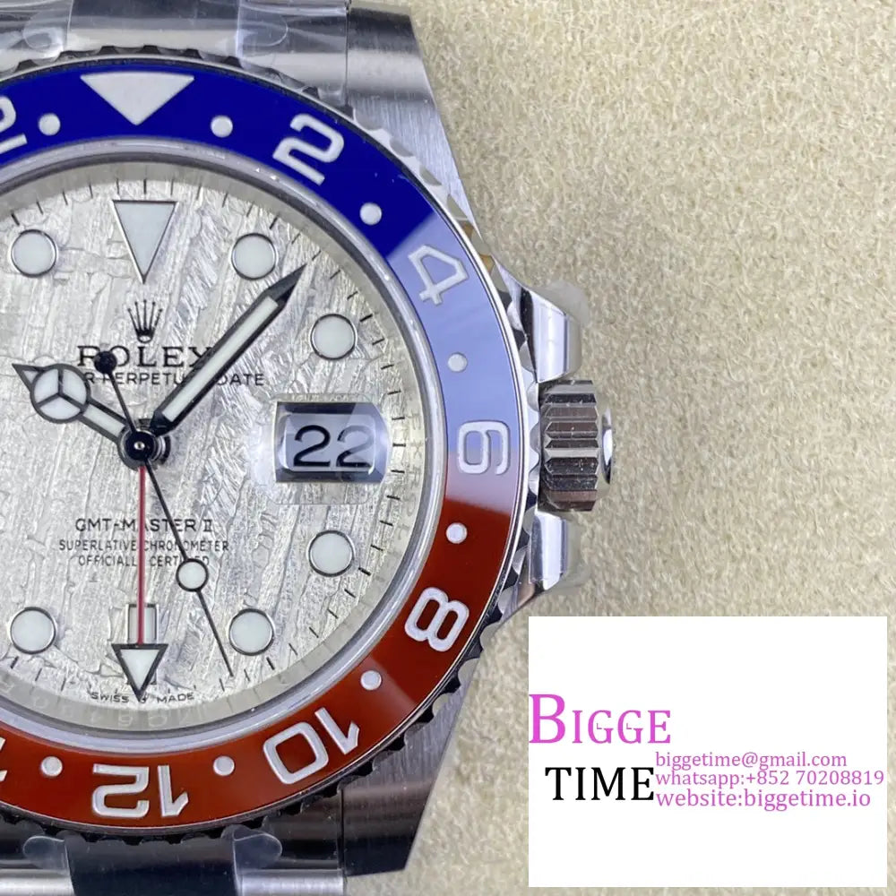 Gmt-Master Ii 126719Blro 904L Blue/Red Ceramic Bezel Meteorite Dial Oyster Bracelet C + F Dd3285