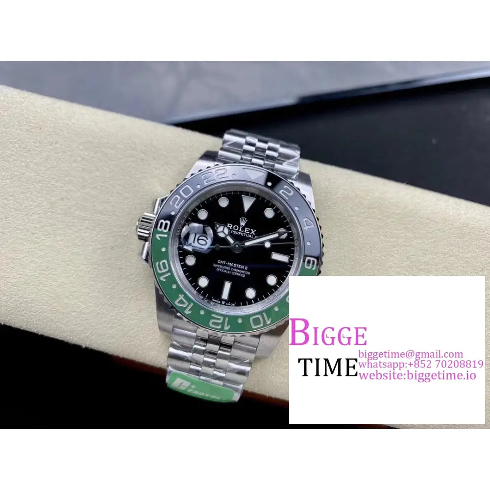 Gmt-Master Ii 126720 Vtnr 904L Sprite Black/Green Ceramic Bezel Jubilee Bracelet C + F Dd3285 Rolex