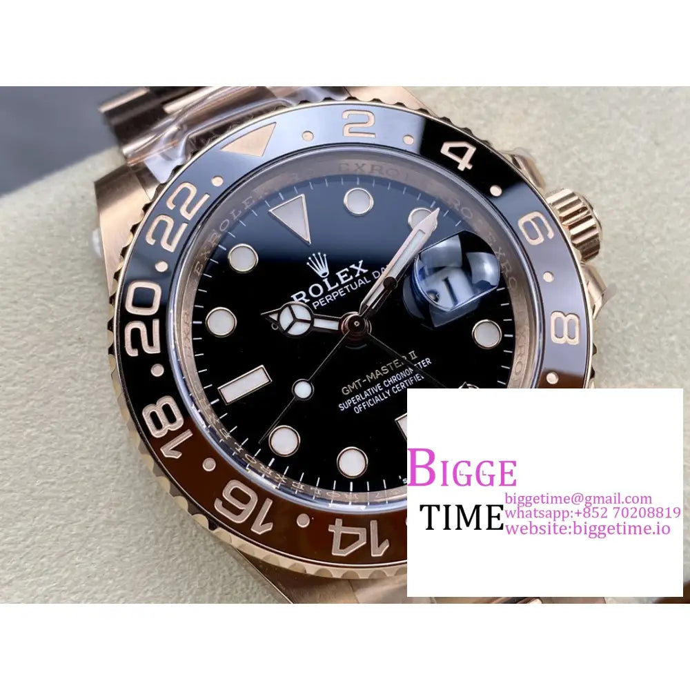 Gmt-Master Ii Rg 126715 Chnr 904L Black/Brown Ceramic Bezel Oyster Bracelet C + F Dd3285 Rolex