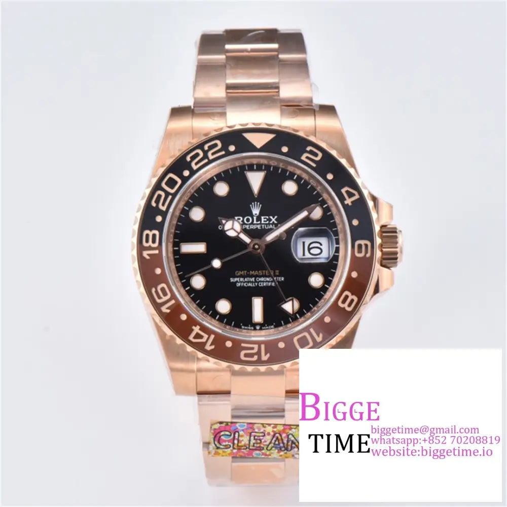 Gmt-Master Ii Rg 126715 Chnr 904L Black/Brown Ceramic Bezel Oyster Bracelet Clean Factory Cf Dd3285